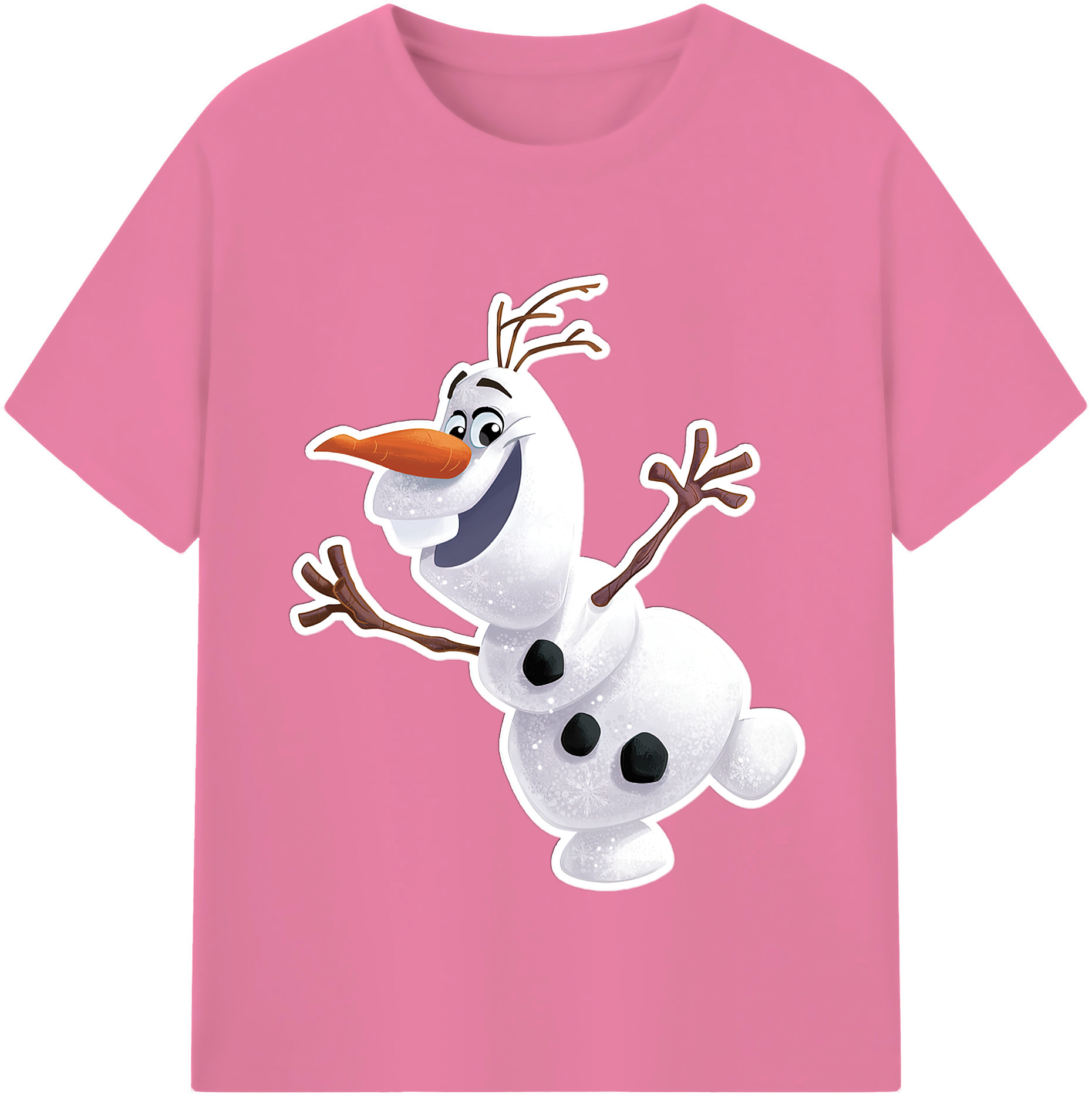 （画像用） アナと雪の女王 アンナ エルサ Frozen Anna Elsa 綿100％半袖Tシャツ（フロントプリント）